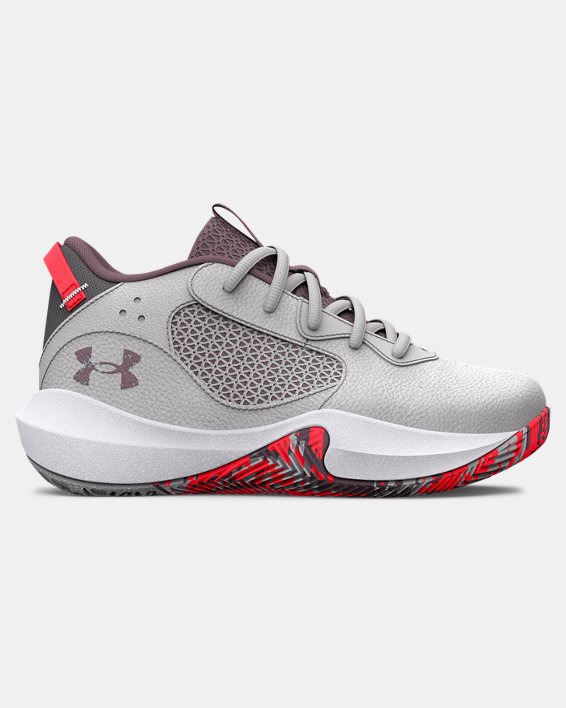 Pre-School UA Lockdown 6 Basketball Shoes in Gray image number 0